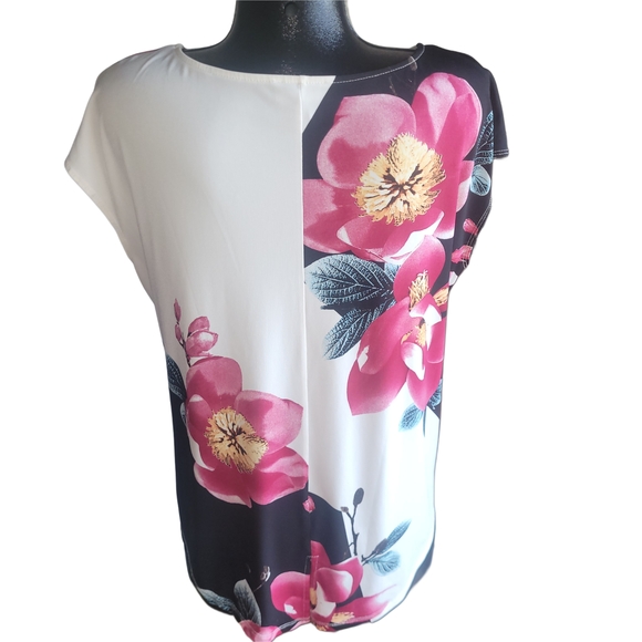 Laura Petites Floral Print Sleeveless Top XL - Picture 5 of 6